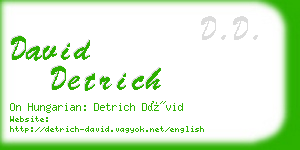 david detrich business card